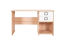 Kinderzimmer - Schreibtisch Benjamin 28, Farbe: Buche / Weiß - 74 x 125 x 60 cm (H x B x T)
