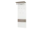 Garderobe Sagone 03, Farbe: Eiche Dunkelbraun / Weiß - Abmessungen: 142 x 50 x 27 cm (H x B x T)
