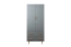 Schrank Hohgant 07, Farbe: Weiß / Grau Hochglanz - 209 x 90 x 56 cm (H x B x T)